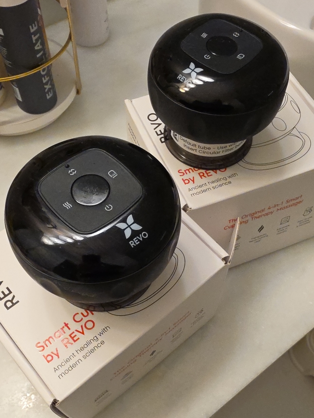 Revo Portable Smart Cupping Device in Black